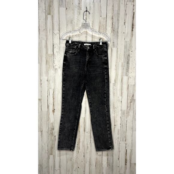 Pacsun Women's Black High-Rise Straight-Leg Mom‎ Jeans Size 25 - Picture 1 of 4